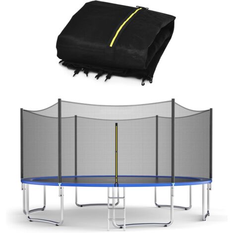 GOPLUS Rete di Ricambio per Trampolino Elastico, Rete di Sicurezza, Leggero e Pieghevole, Altezza di 180 cm, Cerniera a Doppia estremità, Usata per Parte Esterna