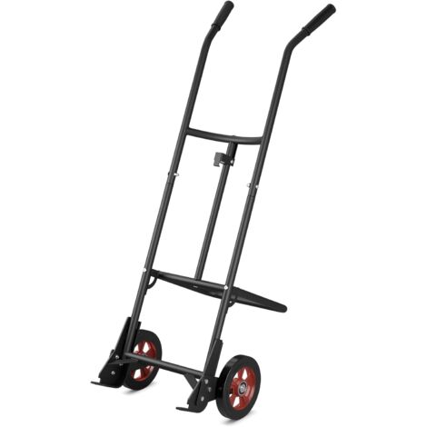 GOPLUS Robusto Carrello di Trasporto in Metallo per Fusti di Olio con 2 Ruote in Gomma e Maniglie Ergonomiche, Carrello Manuale con Capacità di 545 KG per Stazioni di Servizio, Fabbriche, Garage