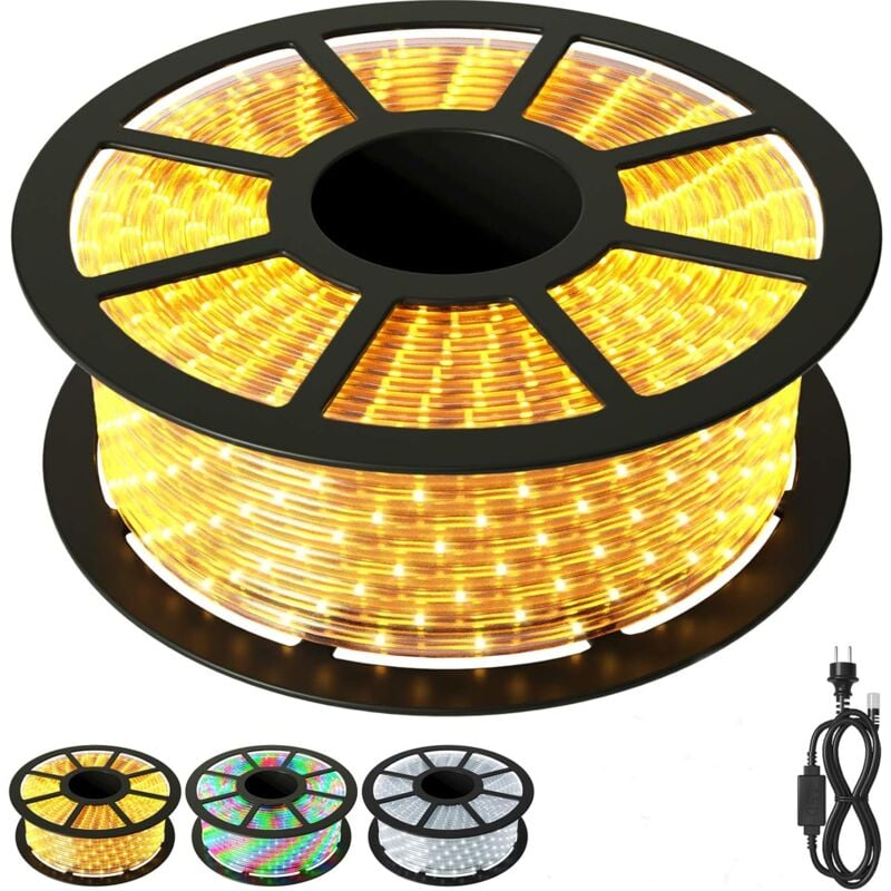 Goplus - Ruban a Led Lumineux Flexible 360 Leds Puissance 18,5W Tension 220-240V Duree de Vie Nominale 50000 Heures Applications Multiples pour