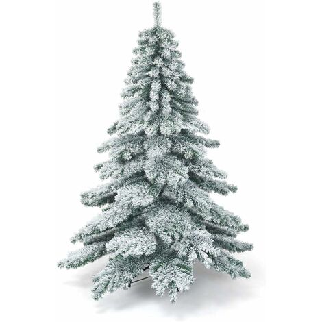 Goplus – Sapin de Noël artificiel enneigé 180 cm – 657 branches en PVC ignifuge – Feuilles épaissies inodores – Base en fer pour stabilité - 225CMSapin