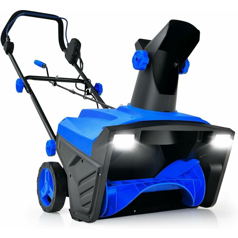Souffleuse à Neige Électrique 2300 w, Largeur de Travail de 50 cm, Déneigeuse Filaire avec Distance de Projection 9 m & led Bleu - Goplus