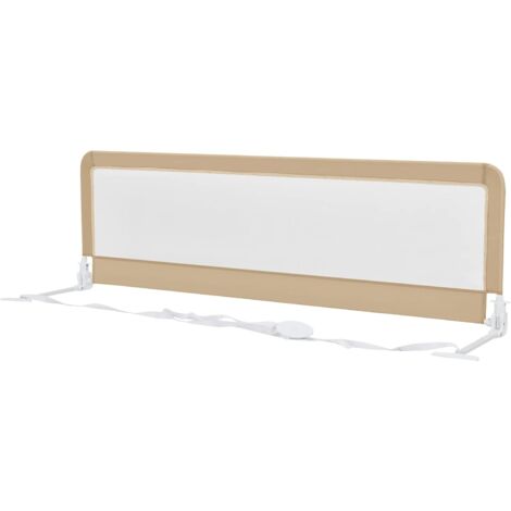 GOPLUS Sponda Letto Bambini, Sponda Letto di Sicurezza per Bambini a Ribalta con Sistema di Fissaggio e Tessuto Traspirante, Barriera Letto Bambini, 180 x 37 x 56 cm (Beige)
