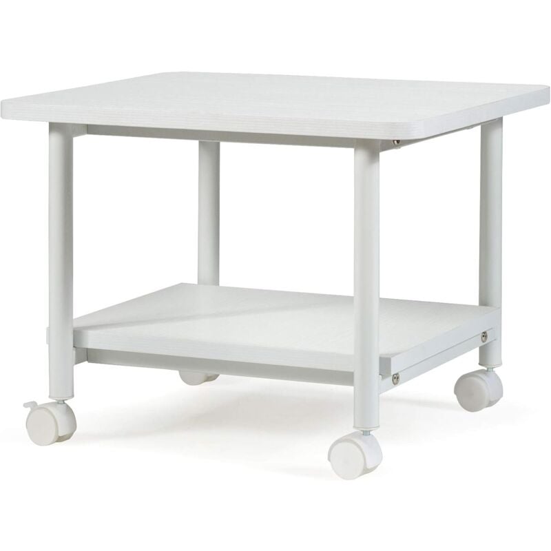 Goplus - Support d'Imprimante de Rangement, Support d'Ordinateur Portable Multifonction a roulettes avec Capacite de Stokage, Equipe Roues de