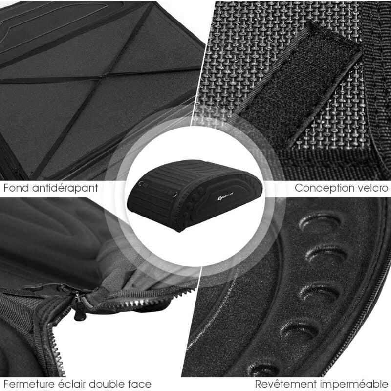 Goplus - Sac de Toit Voiture Pliable, 4 Cordons d'Attachement, Utilisable pour Voiture avec ou sans Barre de Toit, Surface Impermeable, Chargement