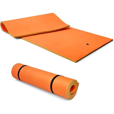 Goplus – Tapis flottant piscine XXL en mousse XPE 355x183cm – Matelas pour 4-6 personnes – Charge 400kg – Conception pliable et facile à transporter - 300-400KG