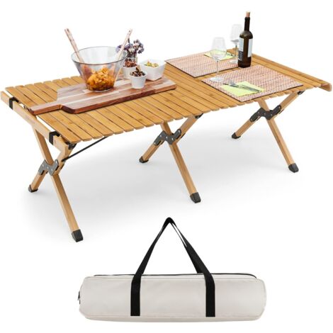 VEVOR VEVOR Tavolino da Campeggio Spiaggia Pieghevole Portatile in  Alluminio Massima Capacità 30kg per Viaggio Escursione Picnic Pesca,  Tavolino da Esterno Portatile 565 x 460 x 405 mm con Borsa Peso 1,4kg