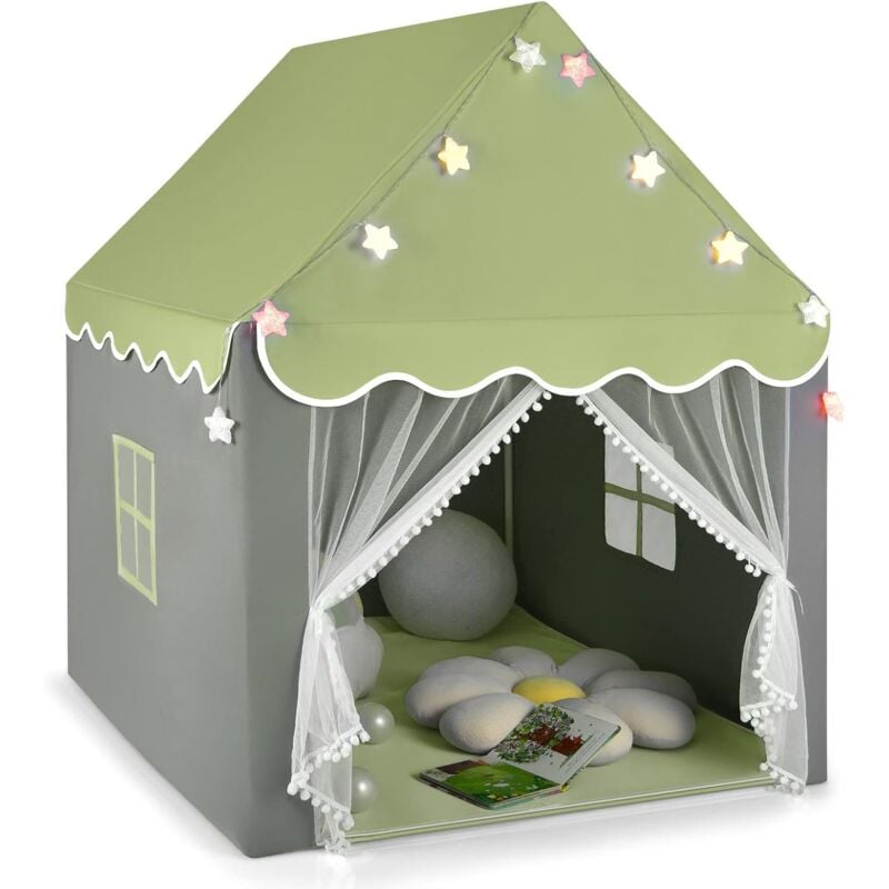 Tente de Jeu pour Enfants Intérieur et Extérieur, Château de Jardin pour Garçons et Filles avec Tapis épais, pour Noël et Anniversaire, 105 x 120 x