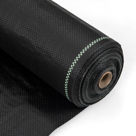 Goplus – Toile de paillage anti mauvaises herbes 50m² – Géotextile perméable 100g/m² – Dimensions 2x25m pour jardin, allée, serre