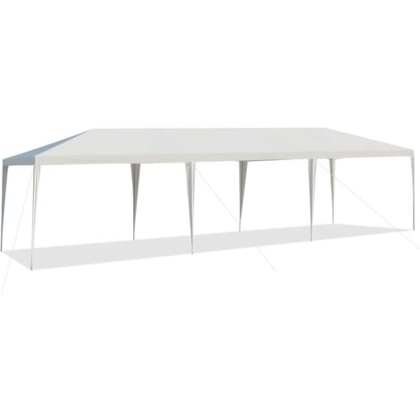 Goplus – Tonnelle de jardin 3x9m – Tente de réception pliable en acier avec housse PE – Structure stable pour événements extérieurs – 9kg