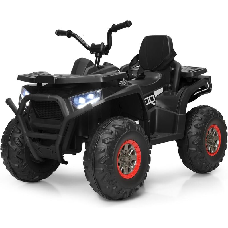 GOPLUS Voiture Electrique Enfants 12V pour Enfants 3-8 Ans, Quad Electrique Enfants avec Fonctions USB/MP3/TF, Phares à LED, Klaxon, 2 Vitesses