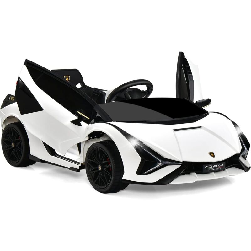 12V Voiture électrique Enfant Cabriolet Lamborghini de Portes Ciseaux pour avec Télécommande 2,4G,Véhicules Enfant avec Verrouillage LED/Musique/USB