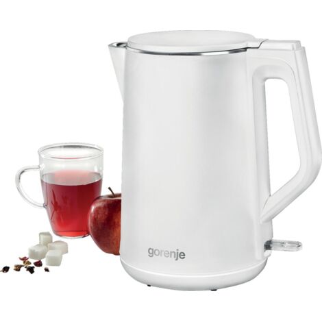 Gorenje  Bouilloire  K15DWW  Électrique  2200 W  1,5 L  Plastique + métal  Base pivotante à 360°  Blanc