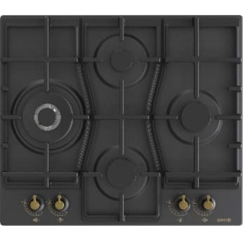 Gorenje Classico plaque de cuisson au gaz, 4 foyers, noir (GW6D42CLB) Gorenje Classico plaque de cuisson au gaz, 4 foyers, noir (GW6D42CLB)