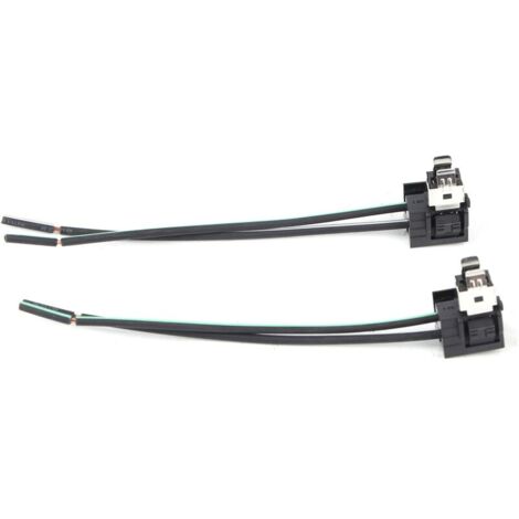 Gorgeri Harnais de prise de phare pour ampoule H1, 2Pcs Lampe de phare Ampoule Socket Faisceau de câblage Connecteur Plug Adapter Line