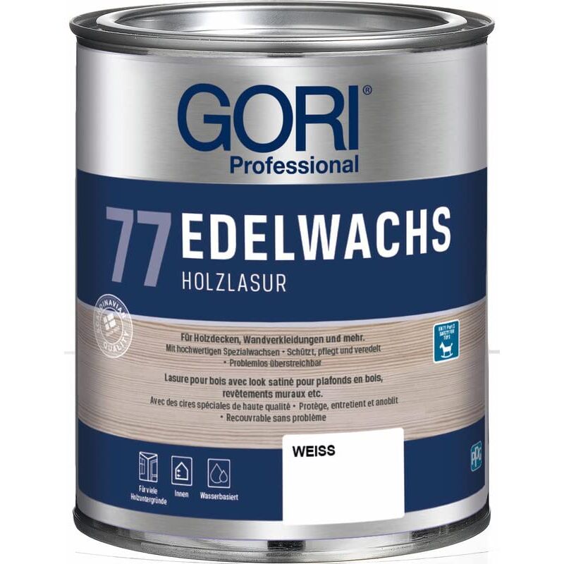 Image of Gori - 77 edelwachs bianco 8101 impregnante per interni all' acqua 750 ml