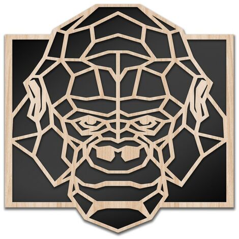 GORILLA - Quadro arredo LASERCUT composito Legno e PVC  60x60cm