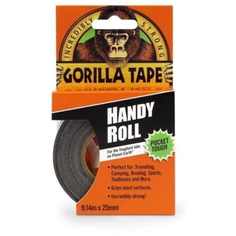 Gorilla Tape 25mm x 9m ruban adhésif noir ultra-résistant