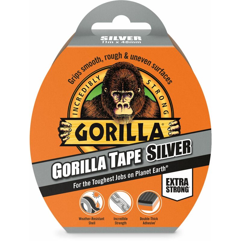 Silver Gorilla Tape 48mm x 11m GRGCLOTHSIL