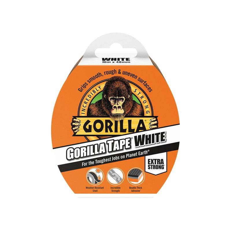 Gorilla Tape White 48mm x 10m grgclothwh