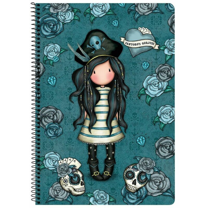 

Gorjuss Libreta de Anillas Gorjuss Black Pearl Turquesa A4