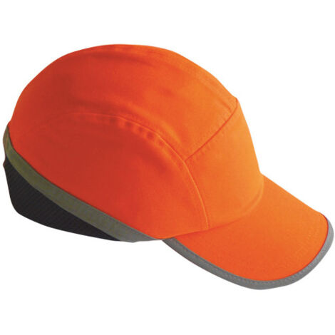 Gorra contra golpes ajustable con visera larga PW79 Naranja
