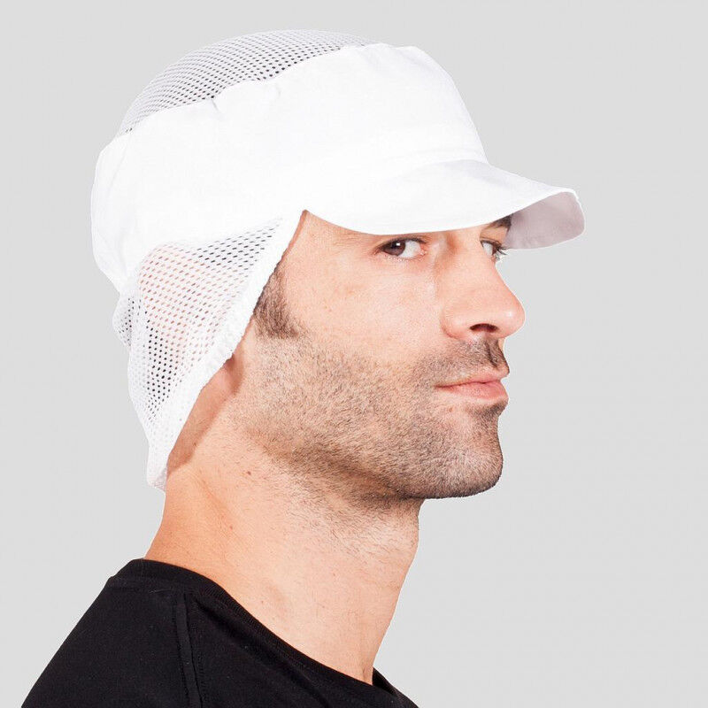 

Gorra unisex con visera rígida y rejilla cubrenuca GARY'S (10 Unds) | Blanco