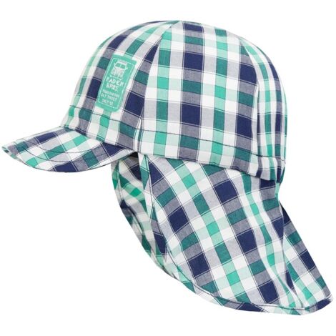 Gorra de cuello a cuadros verdes Döll