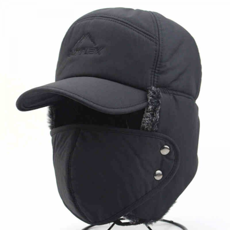 

Gorra unisex Trooper Hat Winter Warm Trapper Hat Orejeras con máscara extraíble Gorra de esquí de nieve