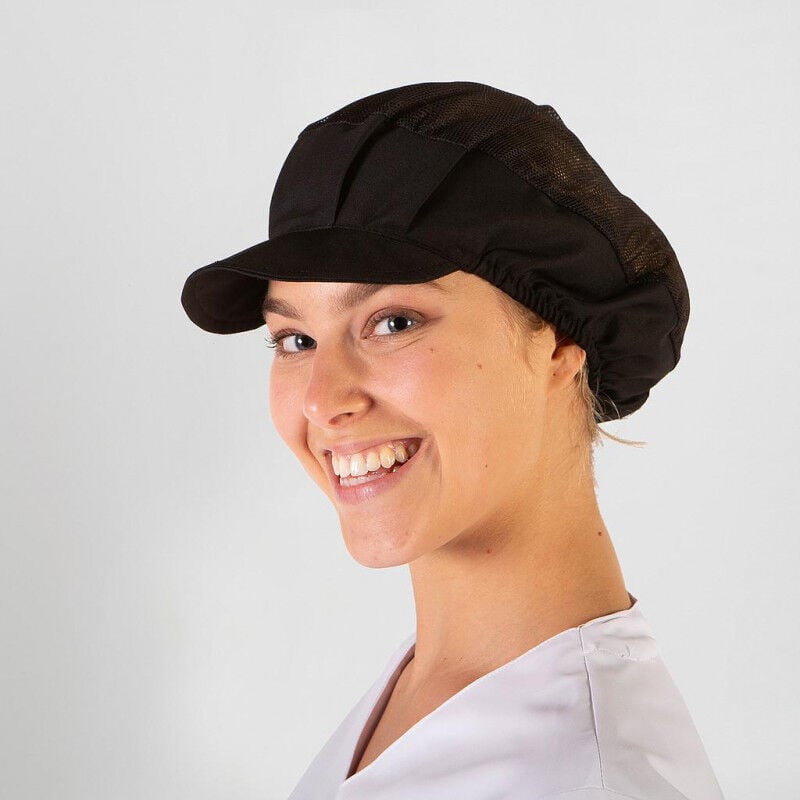 

Gorra de cocina unisex con visera y rejilla superior GARY'S | NEGRO393