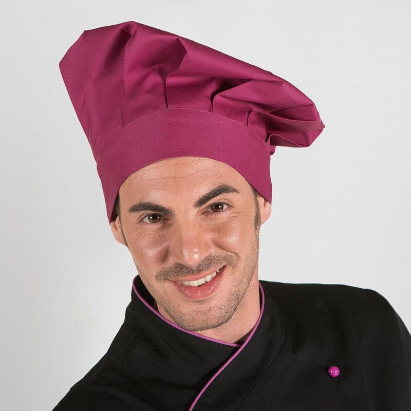 

Gorro de cocinero unisex tipo champiñón GARY'S colores | Frambuesa