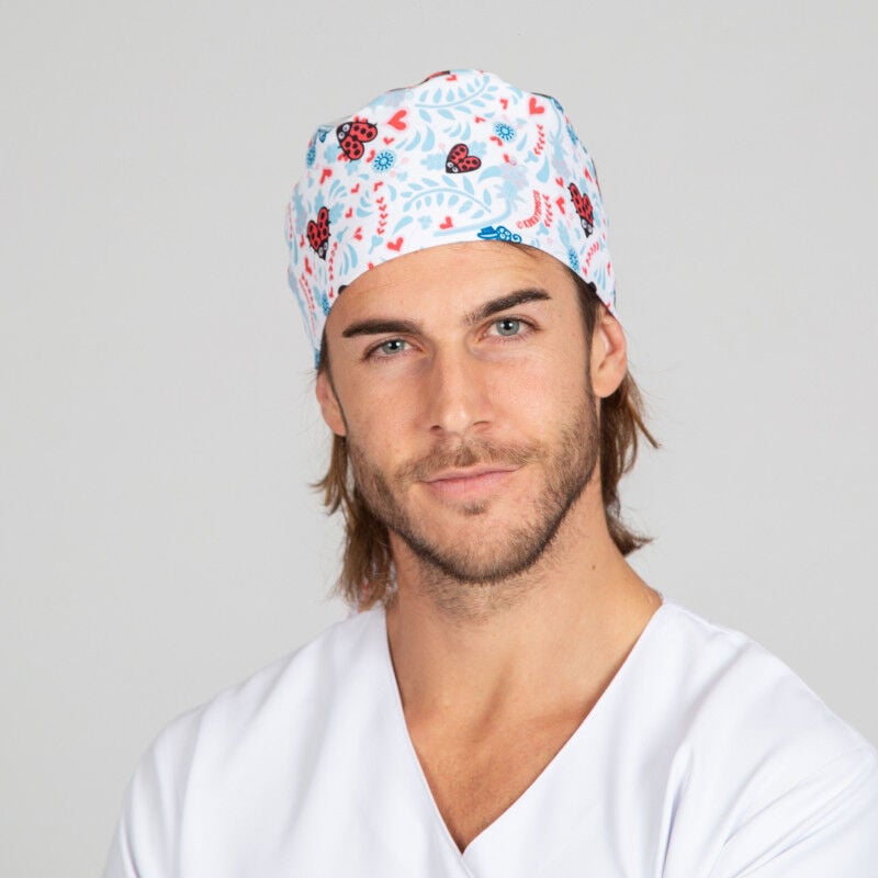 

Gorro de cirujano de microfibra con tiras ajustables KUKUXUMUSU | Kuku Corazones