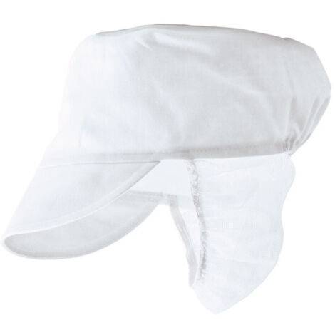 Gorro de cocina con redecilla color blanco talla única S896