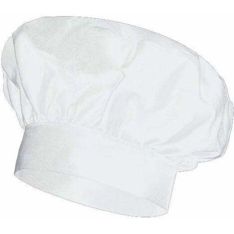 Gorro de cocinero estilo francés con frunces VELILLA Serie VAINILLA Blanco