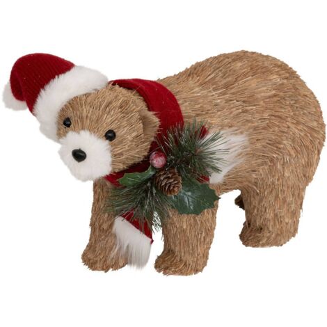 GORRO DE OSO DE MADERA PLF L31CM - Feeric lights & christmas