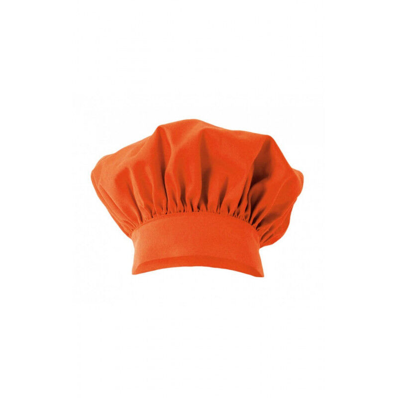 

Gorro francés de cocinero con frunce Serie 404001 | Naranja flúor - Velilla