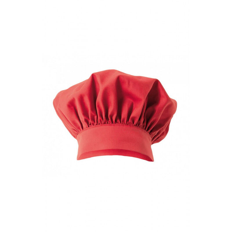 

Gorro francés de cocinero con frunce Serie 404001 | Rojo coral - Velilla