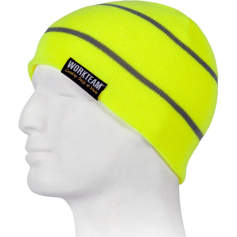 

Gorro de punto liso de Alta Visibilidad WORKTEAM WFA916 | Amarillo A.V. - U