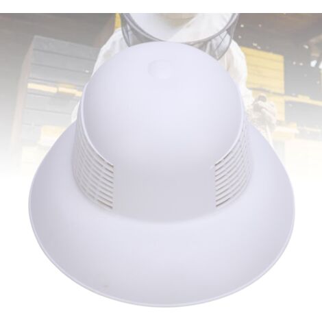 Gorro protector para apicultores, fabricado en plástico transpirable [Apicultor profesional], modelo blanco con ala ancha y ligero.