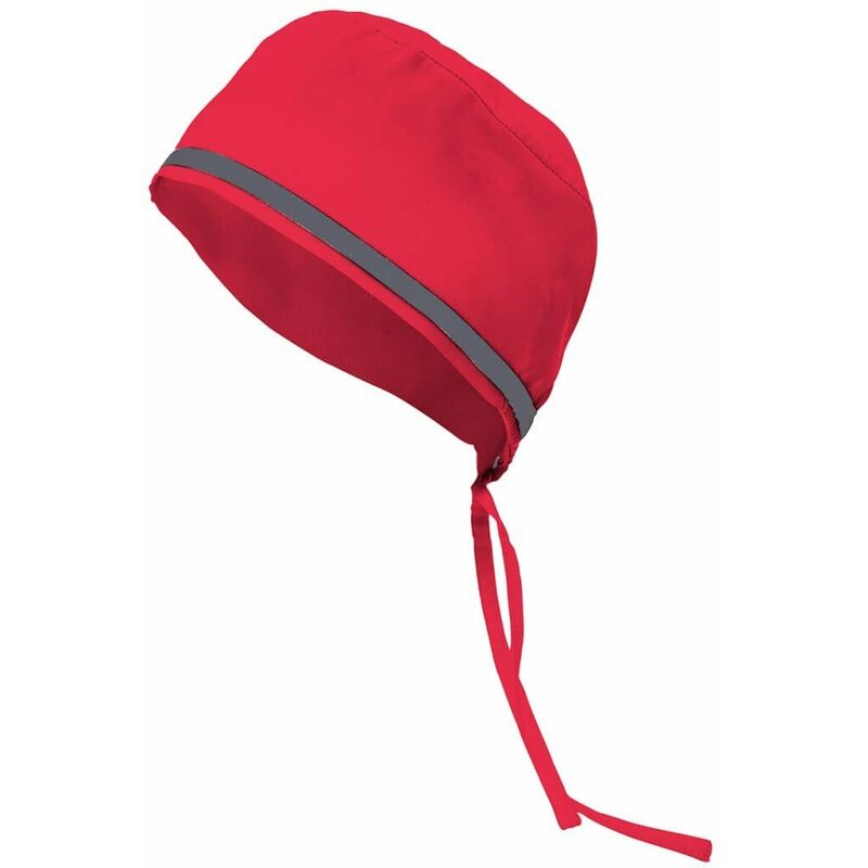 

Gorro sanitario con vivo de contraste Serie B534001 | Rojo coral / Gris