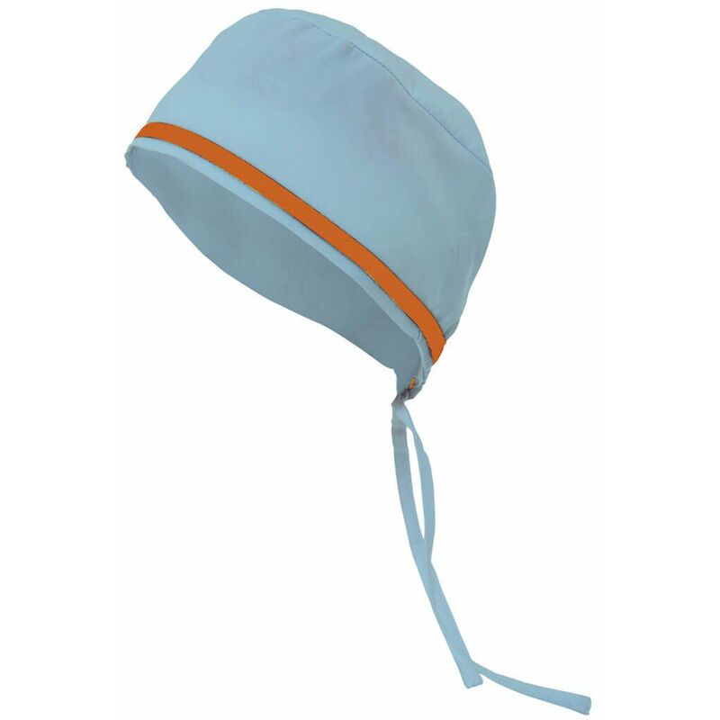 

Gorro sanitario con vivo de contraste Serie B534001 | Turquesa claro / Naranja