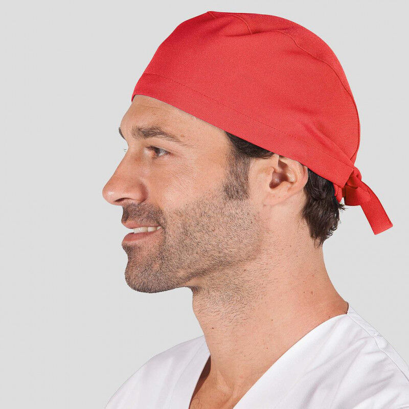 

Gorro de cirujano con tiras ajustables GARY'S colores lisos | Rojo