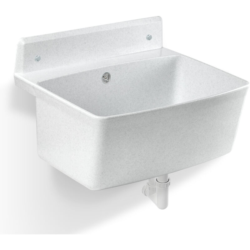 Kadax Gospo Gartenwaschbecken, 55x42x22.5cm Haushaltsbecken Aus Hochqualitativem Polystyrol, Ausgussbecken