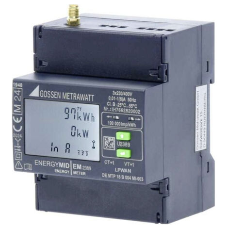 Gossen Metrawatt EM2389 U2389-V039 Drehstromzähler mit Wandleranschluss   5 A MID-konform: Ja  1 St.