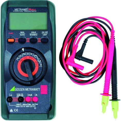 Gossen Metrawatt METRAHIT WORLD Hand-Multimeter kalibriert (DAkkS-akkreditiertes Labor) digital  CAT