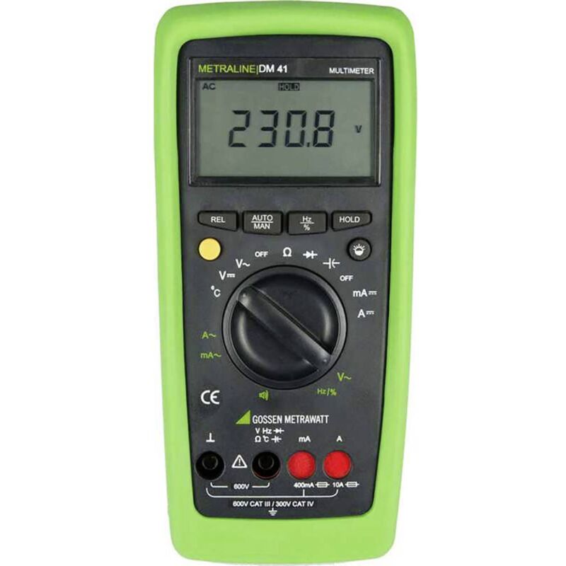 Image of Gossen Metrawatt - metraline dm 41 Multimetro portatile digitale cat iii 600 v, cat iv 300 v Display (Counts): 4000