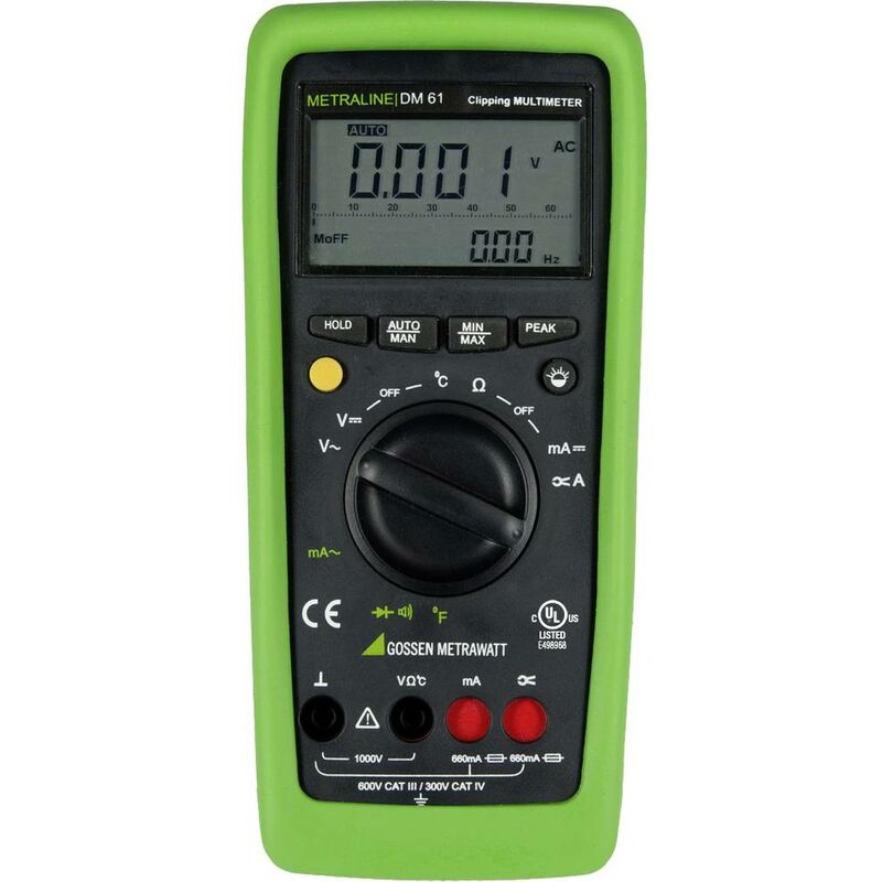 Image of Gossen Metrawatt - metraline dm 61 Multimetro portatile digitale cat iii 600 v, cat iv 300 v Display (Counts): 6600