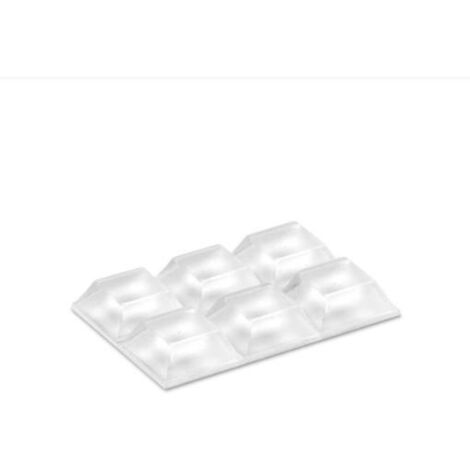 Gota autoadhesiva protectora 20,5x20,5x7,6mm (blister 6 unid.) inofixcolgador sobrepuerta blanco blister inofix