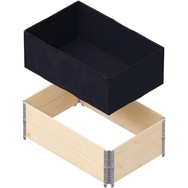 Toile anti-mauvaises herbes pour bac surélevé de jardin, 120x80x40 cm - Upyard