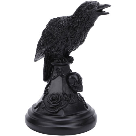 Gothic Candle Holder Spooky Table Ornament Lifelike Resin Home Decoration Goth Candlestick Holder Crow