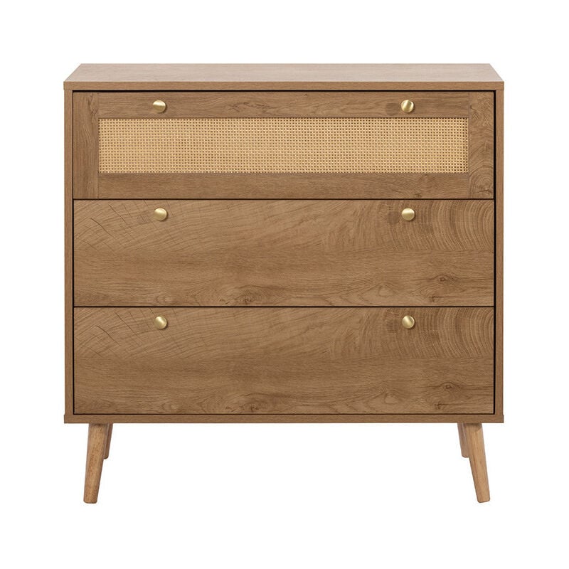 Goto - commode - bois - 80 cm - bois / noir